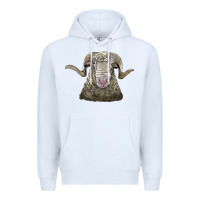 White rambouillet sheep head Premium Hoodie - LillyAllenDesigns