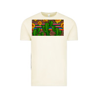 Vintage Arctic sunflowers and cactus license plate Vintage Tee - Artiststas
