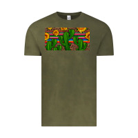 Vintage Olive sunflowers and cactus license plate Vintage Tee - Artiststas