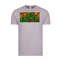 Vintage Zinc sunflowers and cactus license plate Vintage Tee - Artiststas