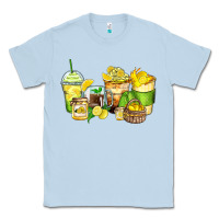 Dusty Blue lemon farm fresh coffee cups Classic Tee - Zillion Design Studio