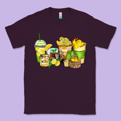 Classic Tee lemon farm fresh coffee cups