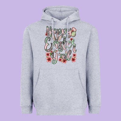 Easter Day Happy Easter Y'all Heavyweight Hoodie Designed By Oliviacreatesart