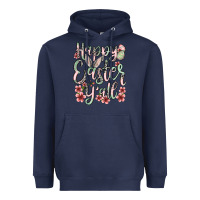Navy Easter Day Happy Easter y'all Heavyweight Hoodie - OliviaCreatesArt