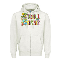 Oatmeal Heather tequila and summer Zipper Hoodie - texasbilliewilder