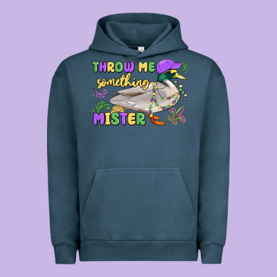 Throw Me Something Mister Mardi Gras Duck Urban Hoodie Designed By Maliassmallbusiness