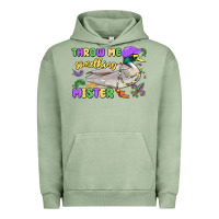 Pigment Oil Green throw me something mister mardi gras duck Urban Hoodie - MaliasSmallBusiness