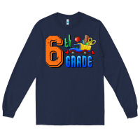 Navy Sixth Grade Long Sleeve Tee - RanaPortraitStore