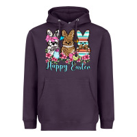 Plum Happy Easter western peeps Heavyweight Hoodie - OliviaCreatesArt