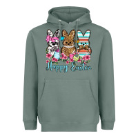 Sage Happy Easter western peeps Heavyweight Hoodie - OliviaCreatesArt