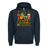 Navy ay ay ay ay canta y no llores coffee cups Zipper Hoodie - Zillion Design Studio
