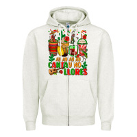 Oatmeal Heather ay ay ay ay canta y no llores coffee cups Zipper Hoodie - Zillion Design Studio
