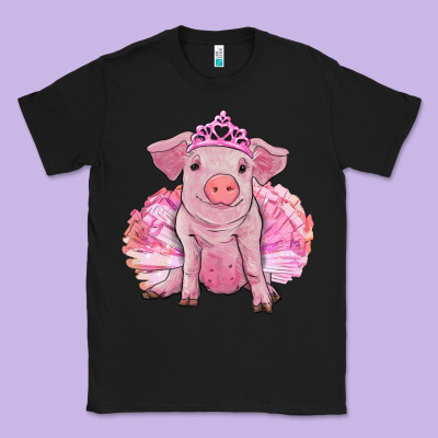 Balerina Pig With Tutu Classic Tee Designed By Ranaportraitstore