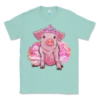 Seafoam balerina pig with tutu Classic Tee - RanaPortraitStore