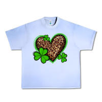Grape Ice st patricks day leopard heart with shamrocks Urban Heavy Tee - Artiststas