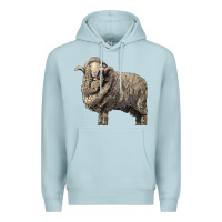 Blue Mist merino wool sheep Premium Hoodie - LillyAllenDesigns