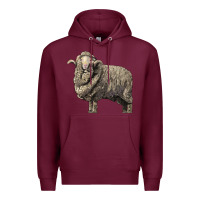 Burgundy merino wool sheep Premium Hoodie - LillyAllenDesigns