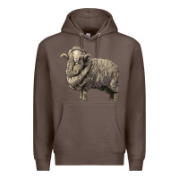 Coffee merino wool sheep Premium Hoodie - LillyAllenDesigns