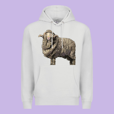 Merino Wool Sheep Premium Hoodie Designed By Lillyallendesigns