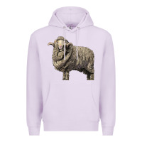 Lilac merino wool sheep Premium Hoodie - LillyAllenDesigns