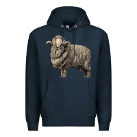 Navy merino wool sheep Premium Hoodie - LillyAllenDesigns