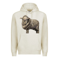 Oatmeal Heather merino wool sheep Premium Hoodie - LillyAllenDesigns