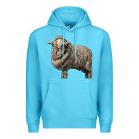 Ocean Blue merino wool sheep Premium Hoodie - LillyAllenDesigns
