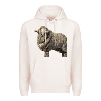 Pale Pink merino wool sheep Premium Hoodie - LillyAllenDesigns