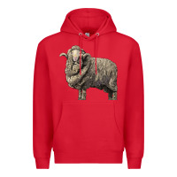 Red merino wool sheep Premium Hoodie - LillyAllenDesigns