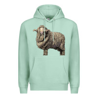 Seafoam merino wool sheep Premium Hoodie - LillyAllenDesigns