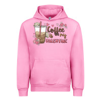 Fuchsia Pink coffee is my valentine Urban Hoodie - MaliasSmallBusiness