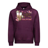 Mauve Wine coffee is my valentine Urban Hoodie - MaliasSmallBusiness