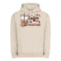 Pigment French Oak coffee is my valentine Urban Hoodie - MaliasSmallBusiness