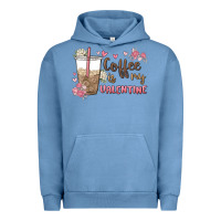 Pigment Pebble Blue coffee is my valentine Urban Hoodie - MaliasSmallBusiness