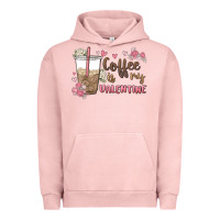 Pigment Salmon coffee is my valentine Urban Hoodie - MaliasSmallBusiness