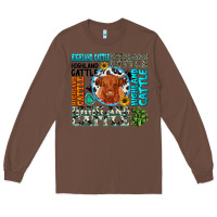 Chestnut highland cattle Long Sleeve Tee - texasbilliewilder