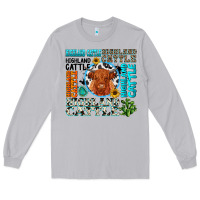 Moon Dust highland cattle Long Sleeve Tee - texasbilliewilder