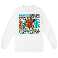 White highland cattle Long Sleeve Tee - texasbilliewilder