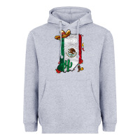 Heather Grey mexican indiana Heavyweight Hoodie - CowhideDigitalArt
