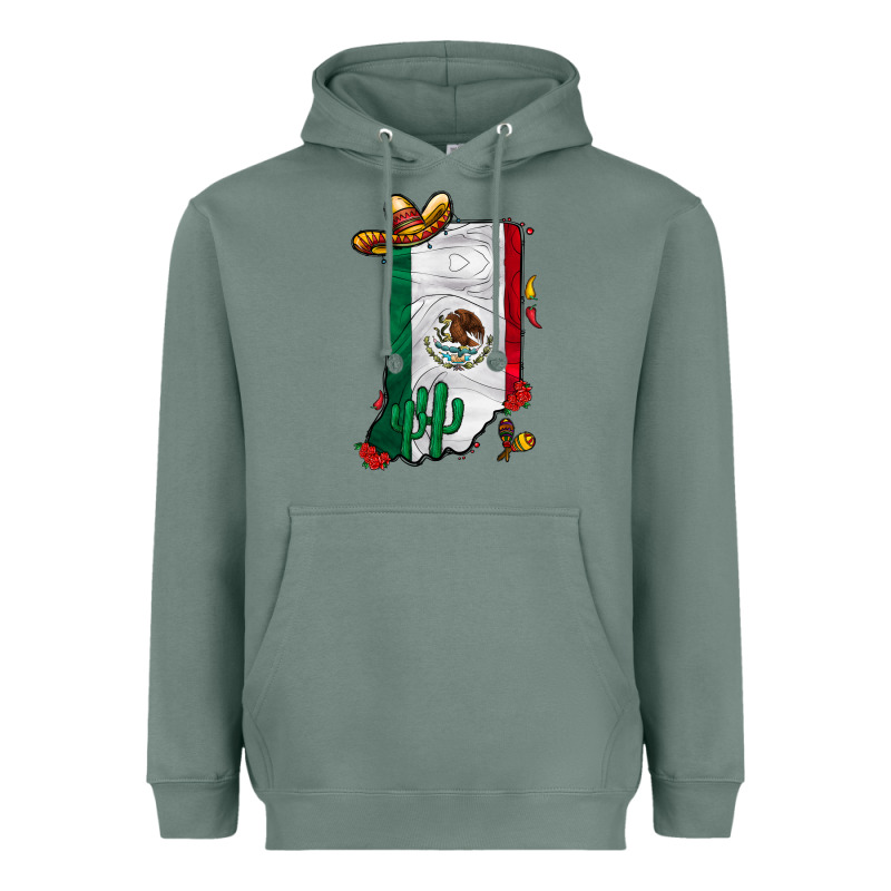 Mexican Indiana Heavyweight Hoodie by CowhideDigitalArt | Teevron