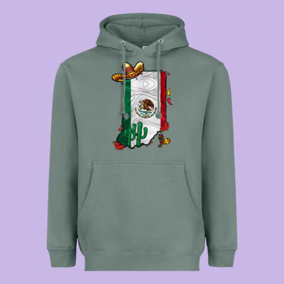 Mexican Indiana Heavyweight Hoodie Designed By Cowhidedigitalart