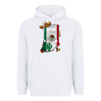 White mexican indiana Heavyweight Hoodie - CowhideDigitalArt