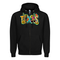 Black texas summer Zipper Hoodie - texasbilliewilder