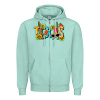 Seafoam texas summer Zipper Hoodie - texasbilliewilder