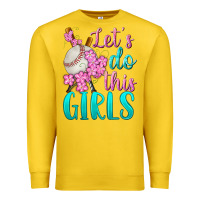 Lemon let's do this girls baseball Premium Sweatshirt - BundleAndBundleShop