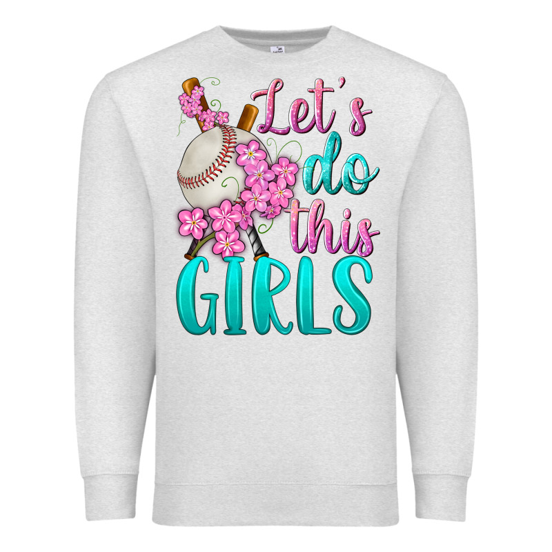 Let's Do This Girls Baseball Premium Sweatshirt by BundleAndBundleShop | Teevron