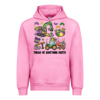Fuchsia Pink throw me something mister Urban Hoodie - MaliasSmallBusiness