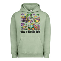 Pigment Oil Green throw me something mister Urban Hoodie - MaliasSmallBusiness