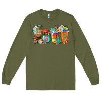 Army Green hippie coffee cups Long Sleeve Tee - texasbilliewilder