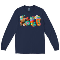 Navy hippie coffee cups Long Sleeve Tee - texasbilliewilder